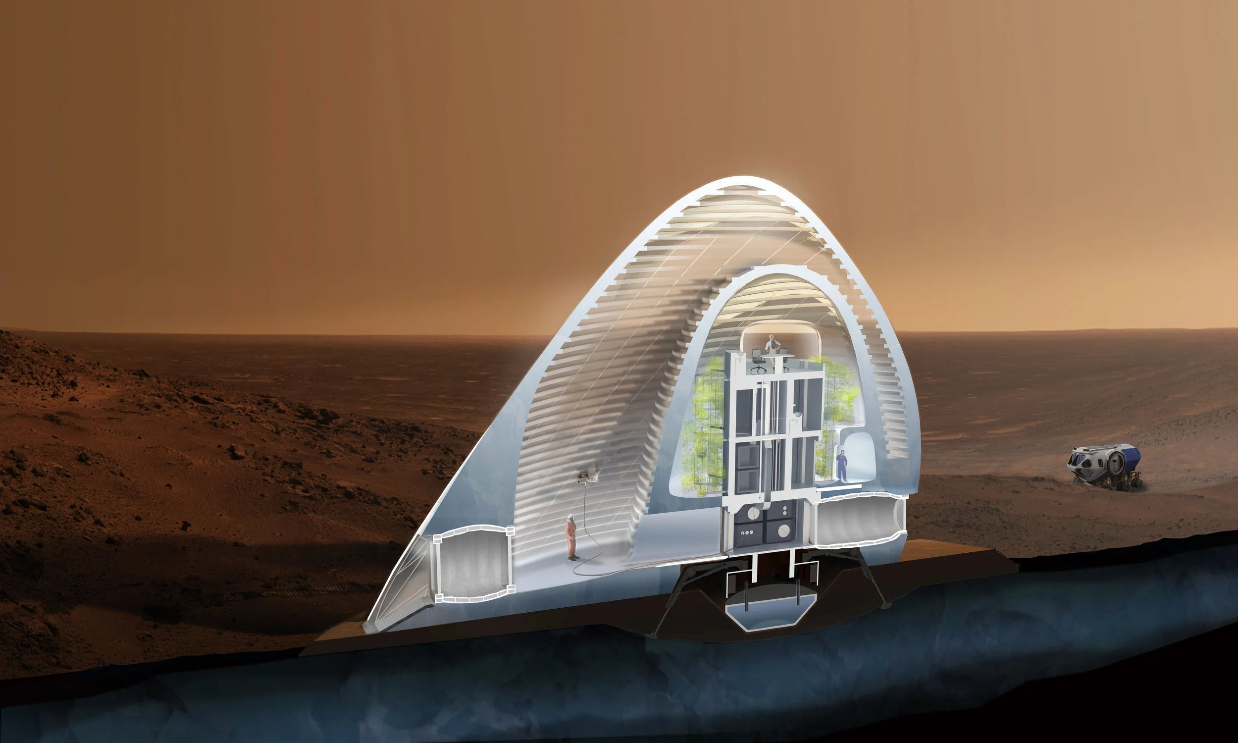 Mars Ice House: Winner of NASA's 3D-Printed Habitat Challenge